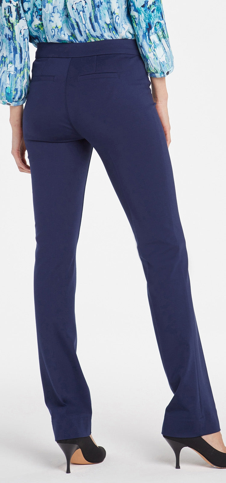 Slim Trouser Dark Blue (Petite) | Evening Tide | Pants | NYDJ