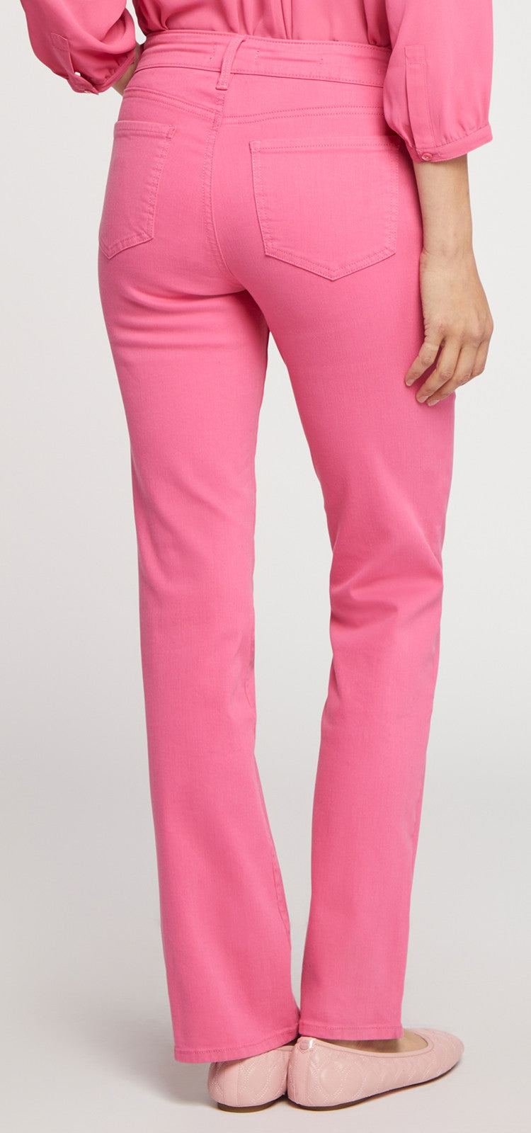 Marilyn Straight Jeans Pink Premium Denim | Pink Peony | Non Denim | NYDJ