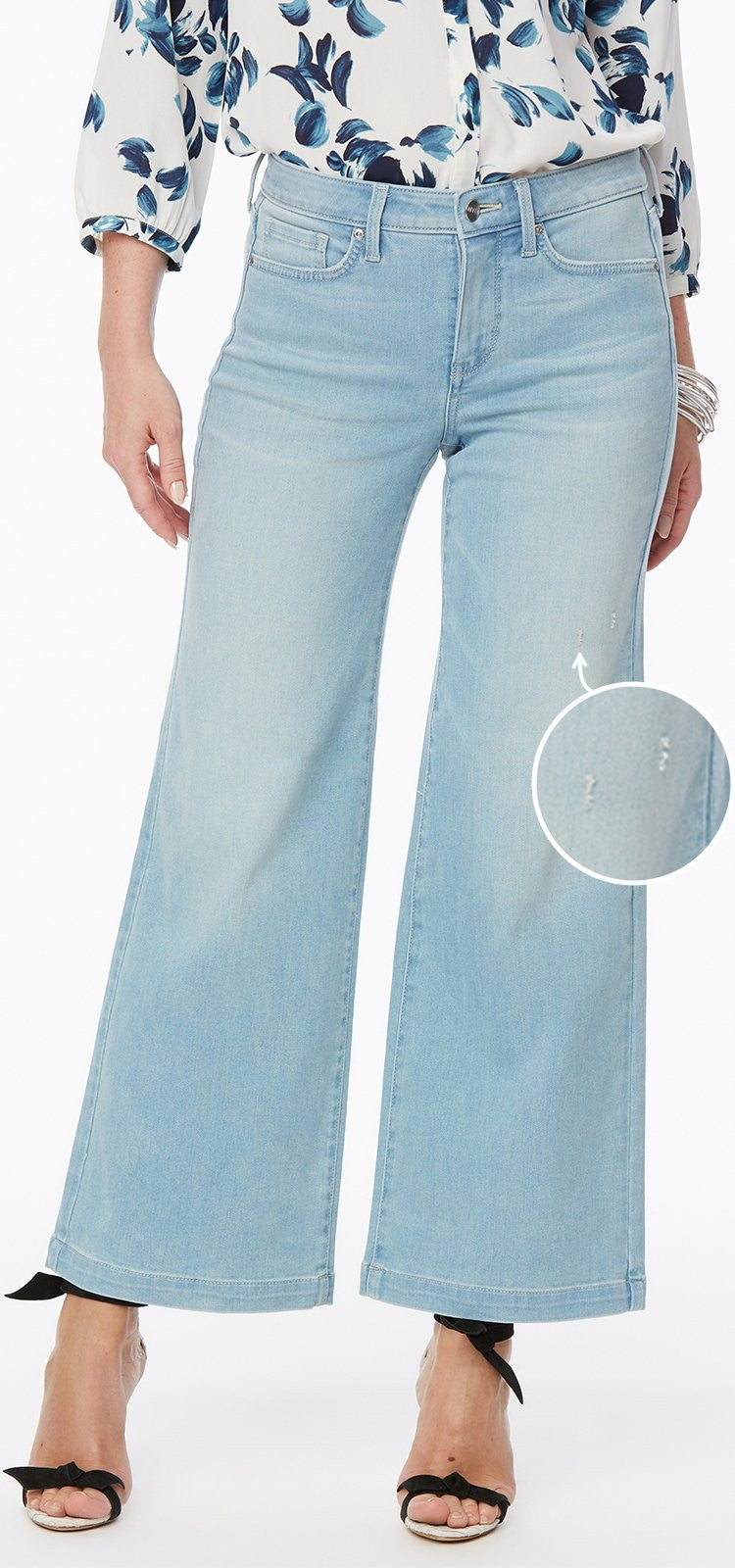 Teresa Wide Leg Ankle Jeans Light Blue Premium Denim | Naomi | Denim | NYDJ